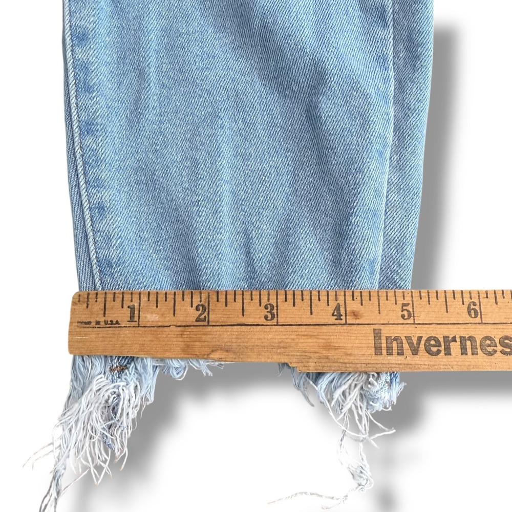 Haute Curve Jeans Womens Size 22 Light Wash Button Fly Frayed Hem Denim - Picture 7 of 12